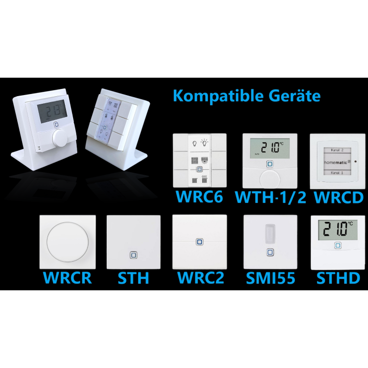 Tischaufsteller / Ständer / Halter / Aufsteller kompatibel für Geräte aus der Homematic IP Reihe in 55mm DS55