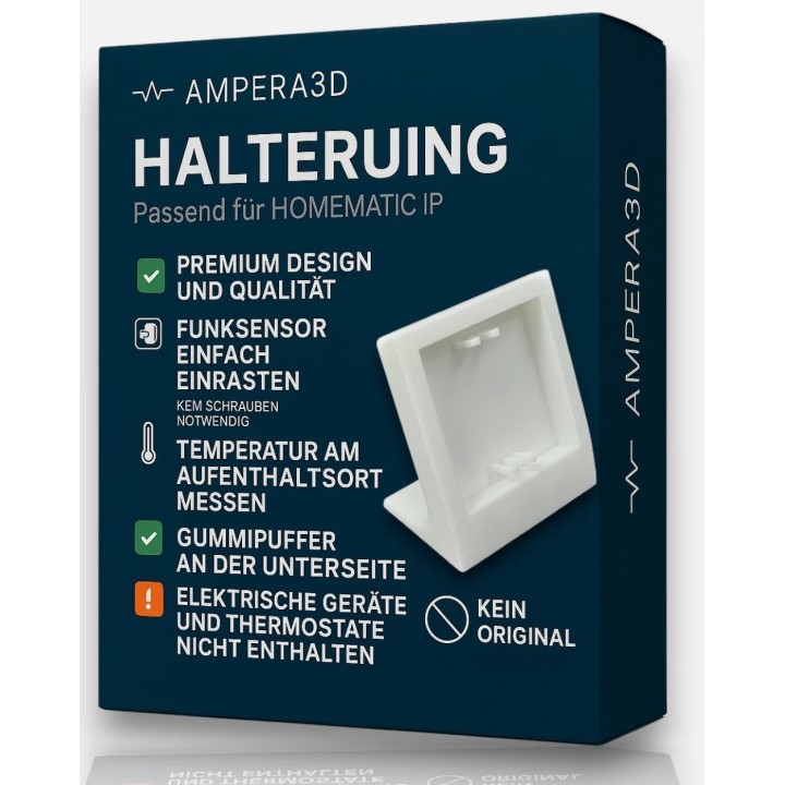Halter kompatibel Homematic IP HmIP-DS55 Wandthermostat Ständer Halter Tischaufsteller
