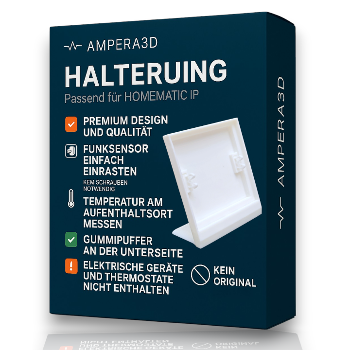 Halter kompatibel Homematic IP HmIP-WTH-B BASIC Wandthermostat Ständer Halter