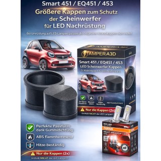 Smart 451 453 EQ Brabus komp Osram smart Nightbreaker LED Scheinwerfer Staub Kappe