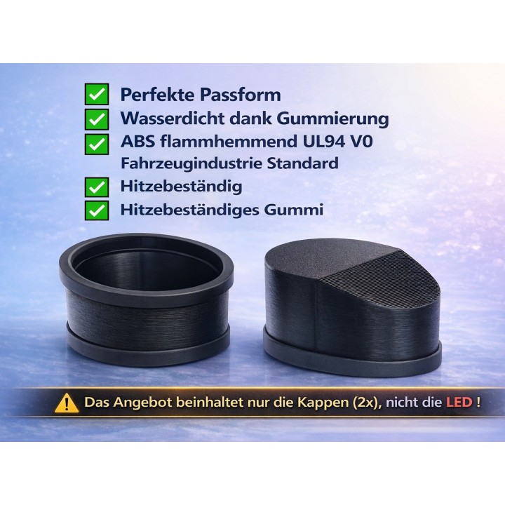 Smart 451 453 EQ Brabus komp Osram smart Nightbreaker LED Scheinwerfer Staub Kappe