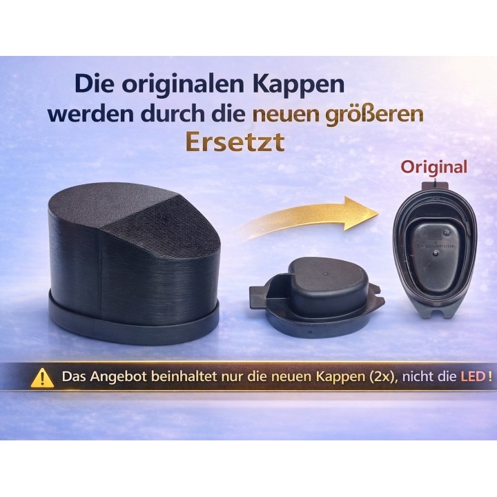 Smart 451 453 EQ Brabus komp Osram smart Nightbreaker LED Scheinwerfer Staub Kappe